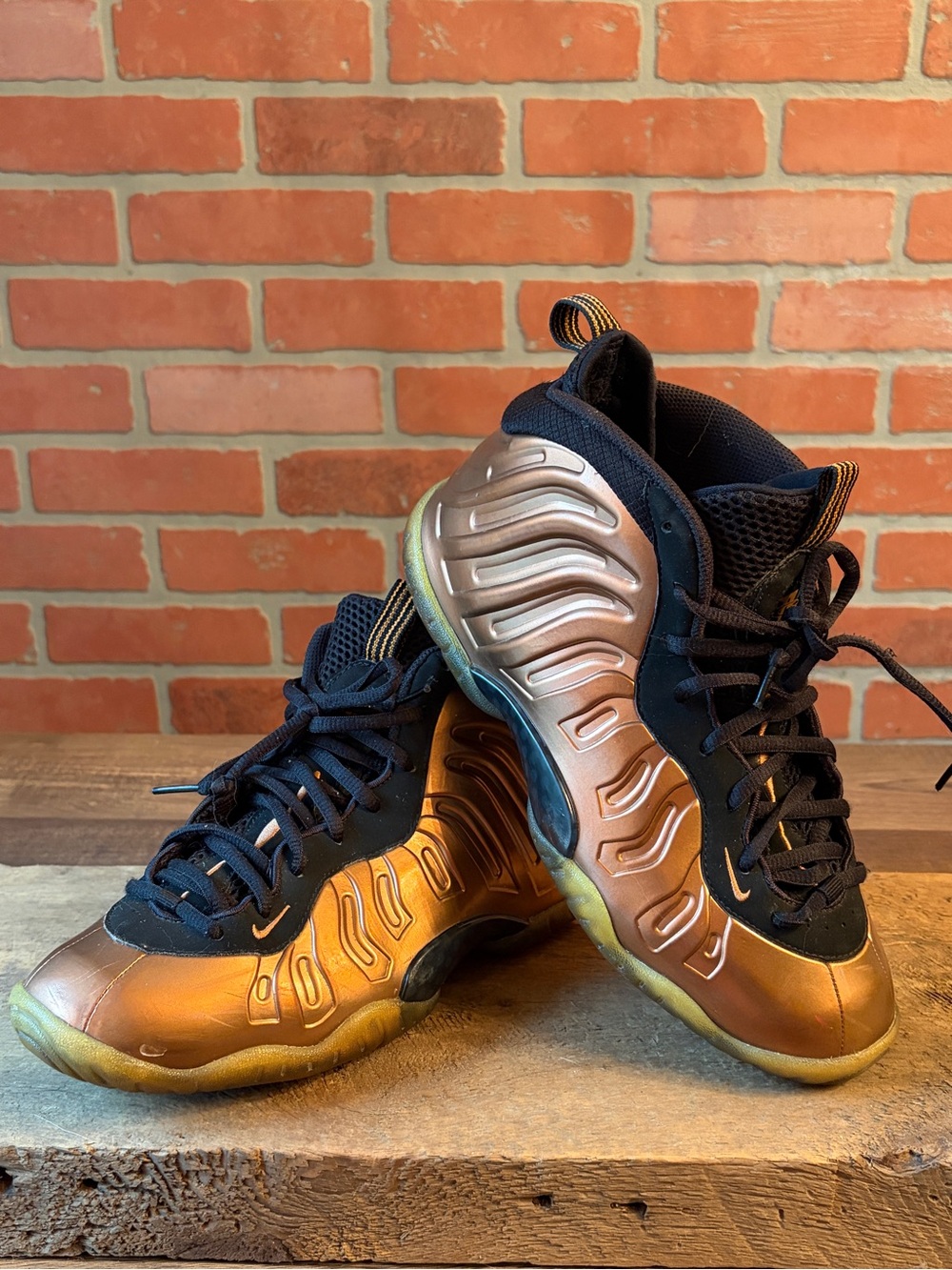Nike Air Foamposite One "Metallic Copper" GS (2017) Size 7Y - Black Copper